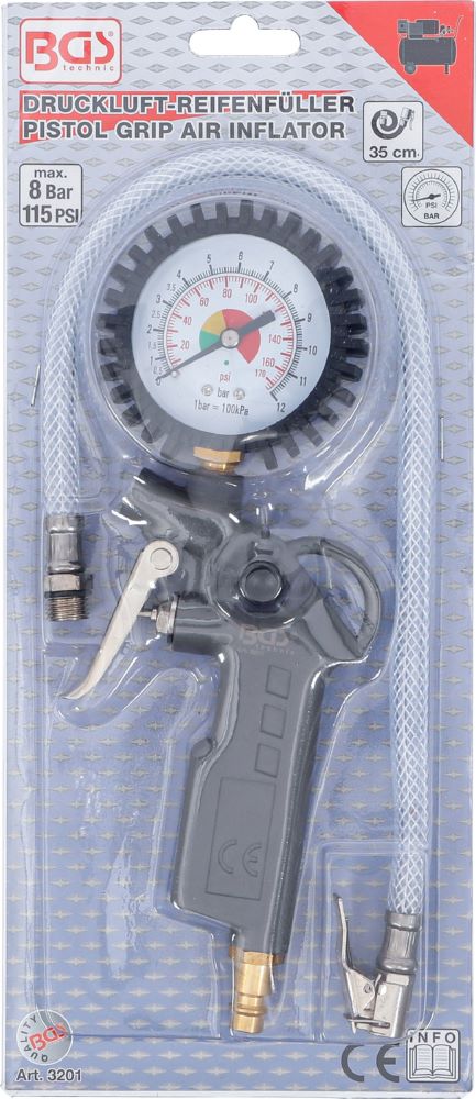 Produktbild BGS Druckluft Reifenfüllpistole 0 - 8 bar bild 3