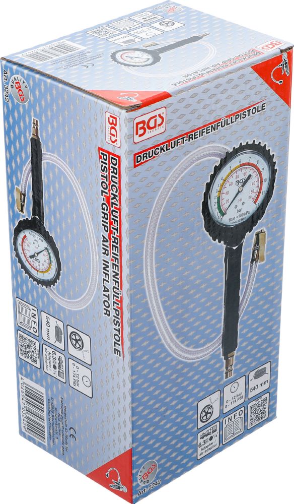 Produktbild BGS Druckluft Reifenfüllpistole 0 - 12 bar bild 4