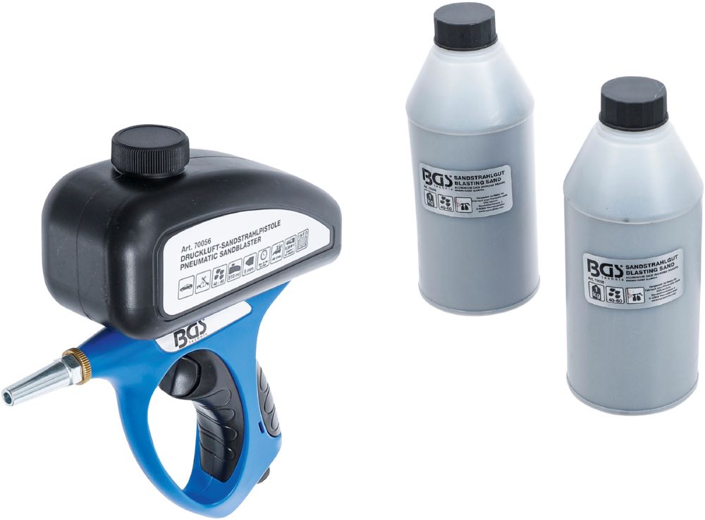 Produktbild BGS Druckluft Sandstrahlpistole mit Zubehör 3 teilig