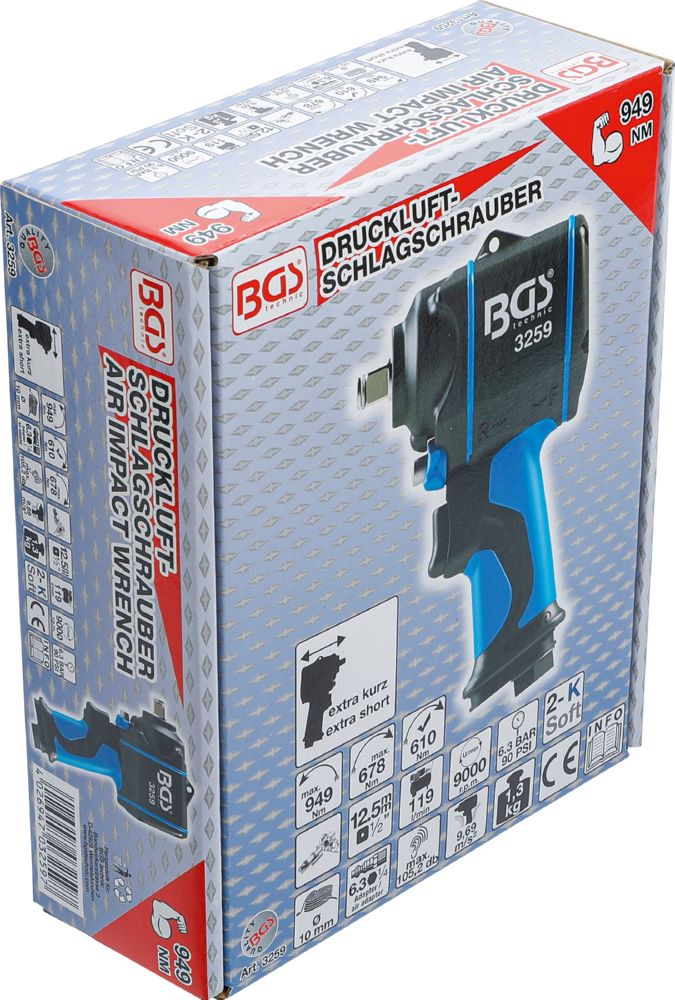 Produktbild BGS Druckluft Schlagschrauber 12,5 mm 1/2 Zoll 949 Nm bild 5