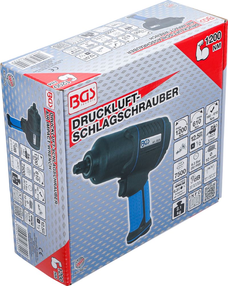 Produktbild BGS Druckluft Schlagschrauber 12,5 mm 1/2 Zoll 1200 Nm bild 7