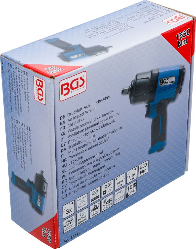 Produktbild BGS Druckluft Schlagschrauber 12,5 mm 1/2 Zoll 1650 Nm bild 7