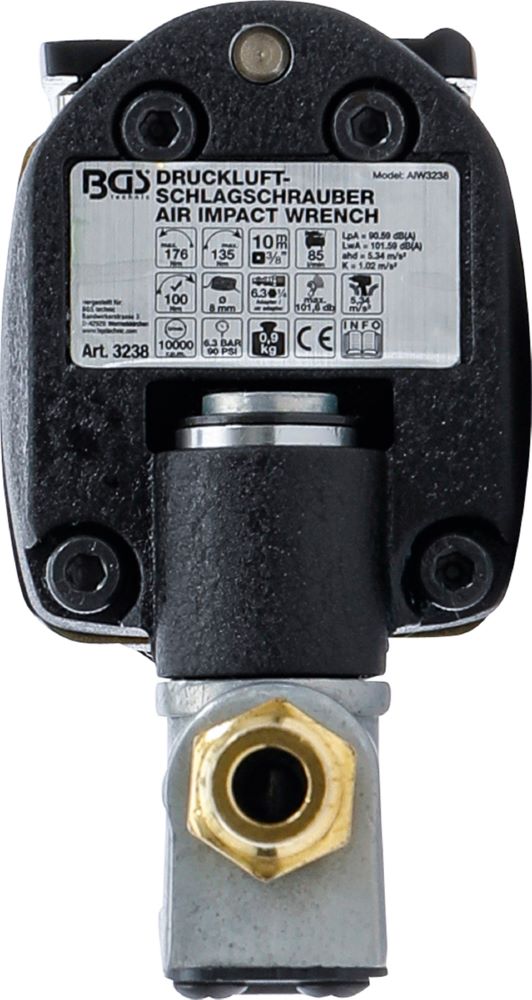 Produktbild BGS Druckluft Schlagschrauber 10 mm 3/8 Zoll Butterfly 135 Nm bild 2
