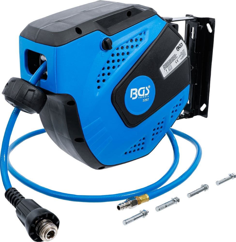 Produktbild BGS Druckluftschlauch mit Aufroller 10 Meter automatisch Außendurchmesser 12 mm