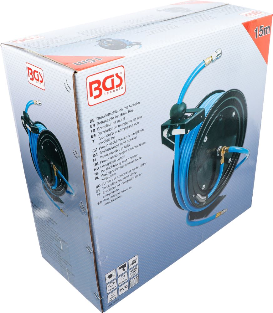 Produktbild BGS Druckluftschlauch mit Aufroller automatisch 15 meter bild 4