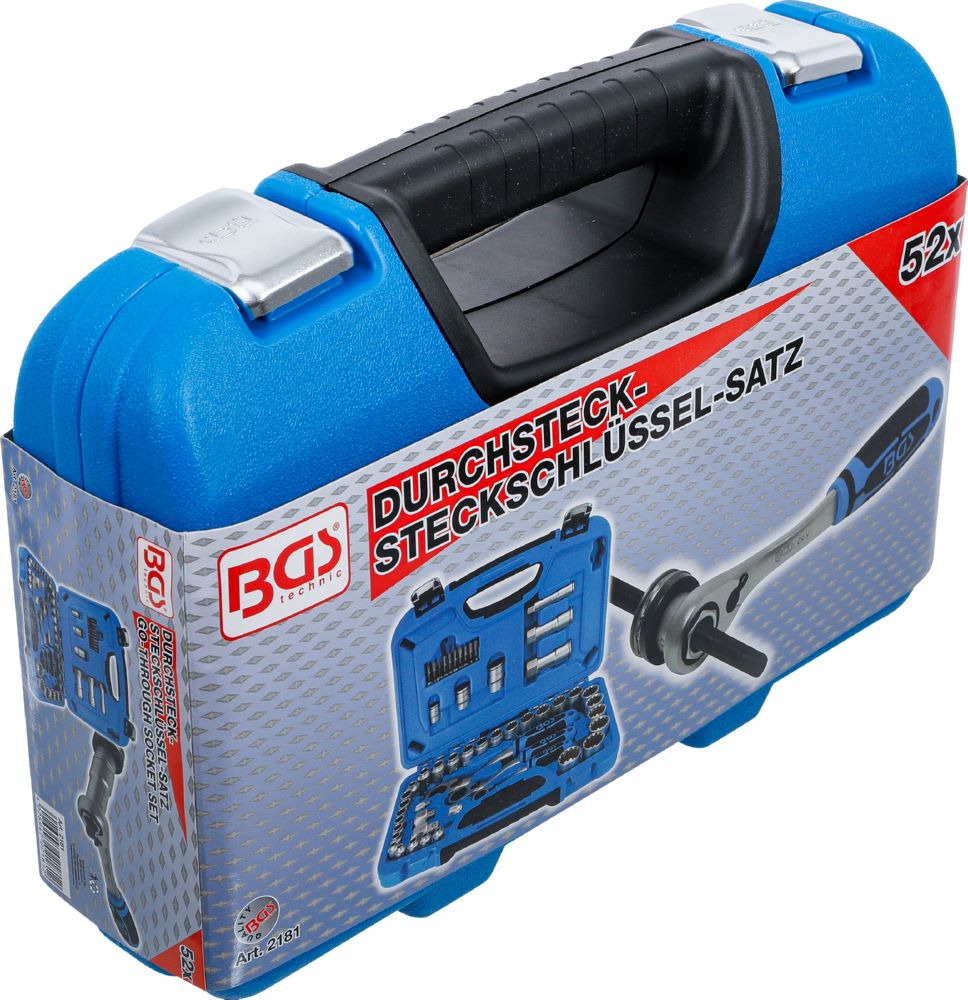 Produktbild BGS Durchsteck Steckschlüssel Satz 4,5 - 25 mm 52 teilig Gear Lock bild 6