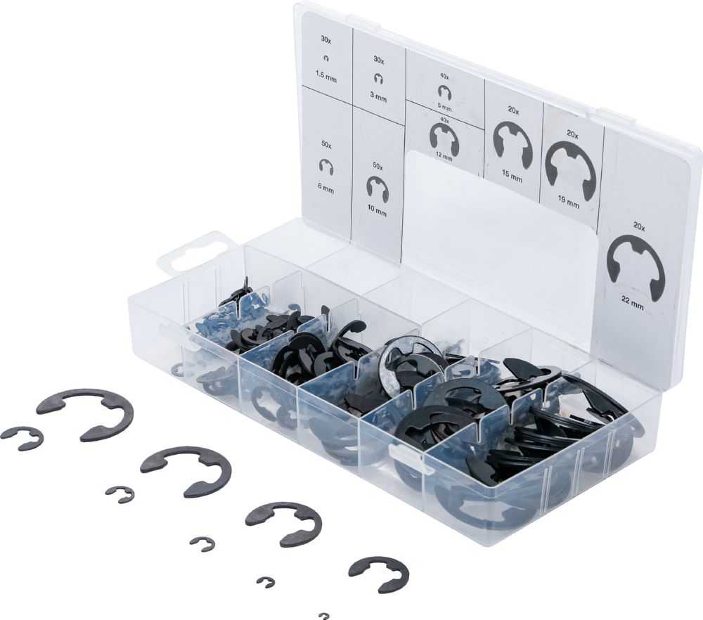 Produktbild BGS E-Sicherungsring Sortiment 1,5 - 22 mm 300 teilig