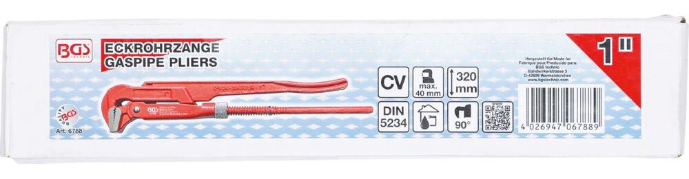 Produktbild BGS Eckrohrzange 25 mm 1 Zoll schwedische Form bild 4