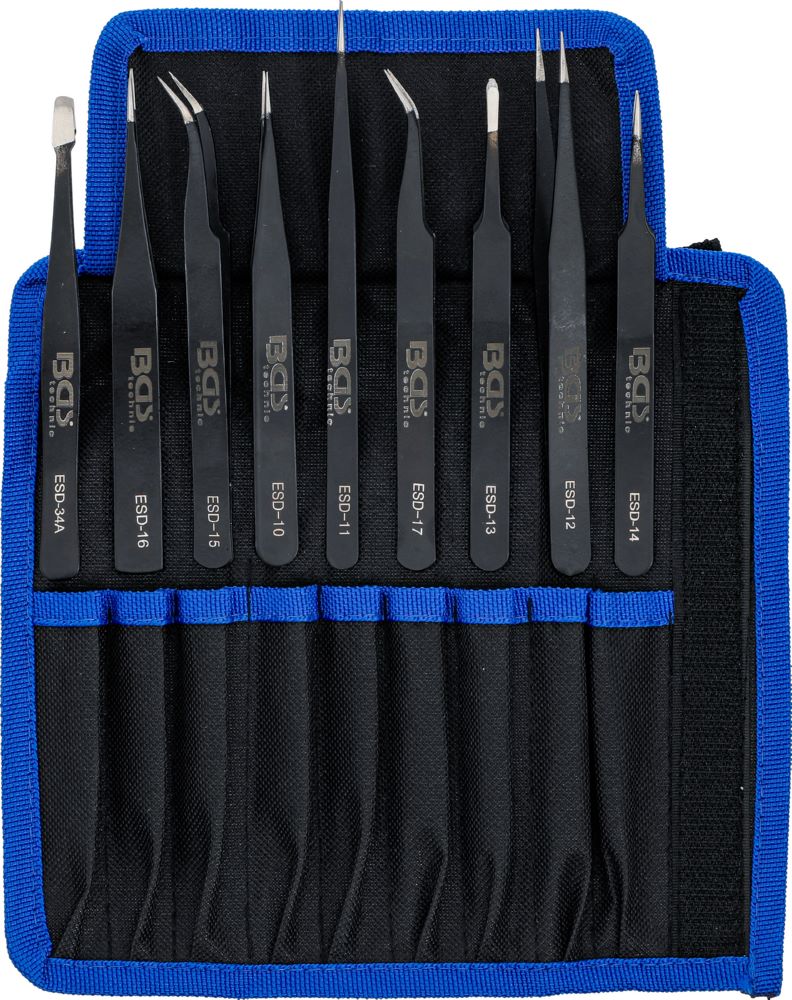 Produktbild Edelstahl Pinzetten Satz 9 teilig bild 2