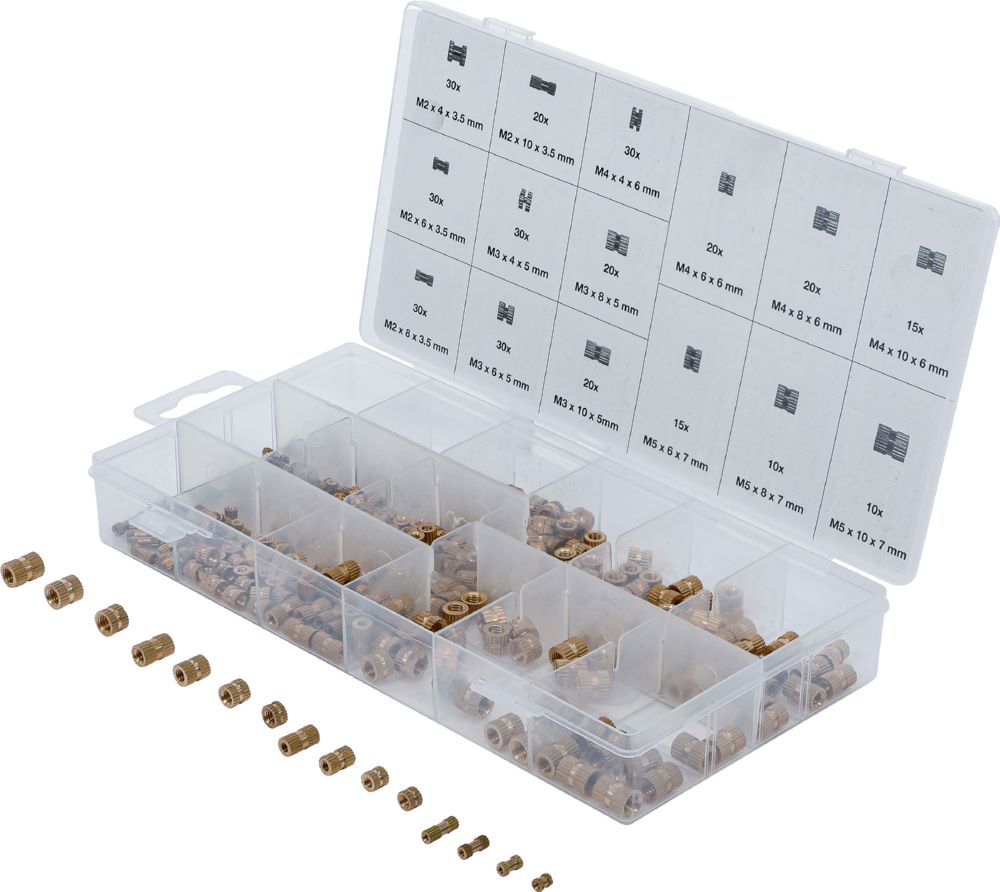 Produktbild BGS Einpressmuttern Sortiment Messing 330 teilig