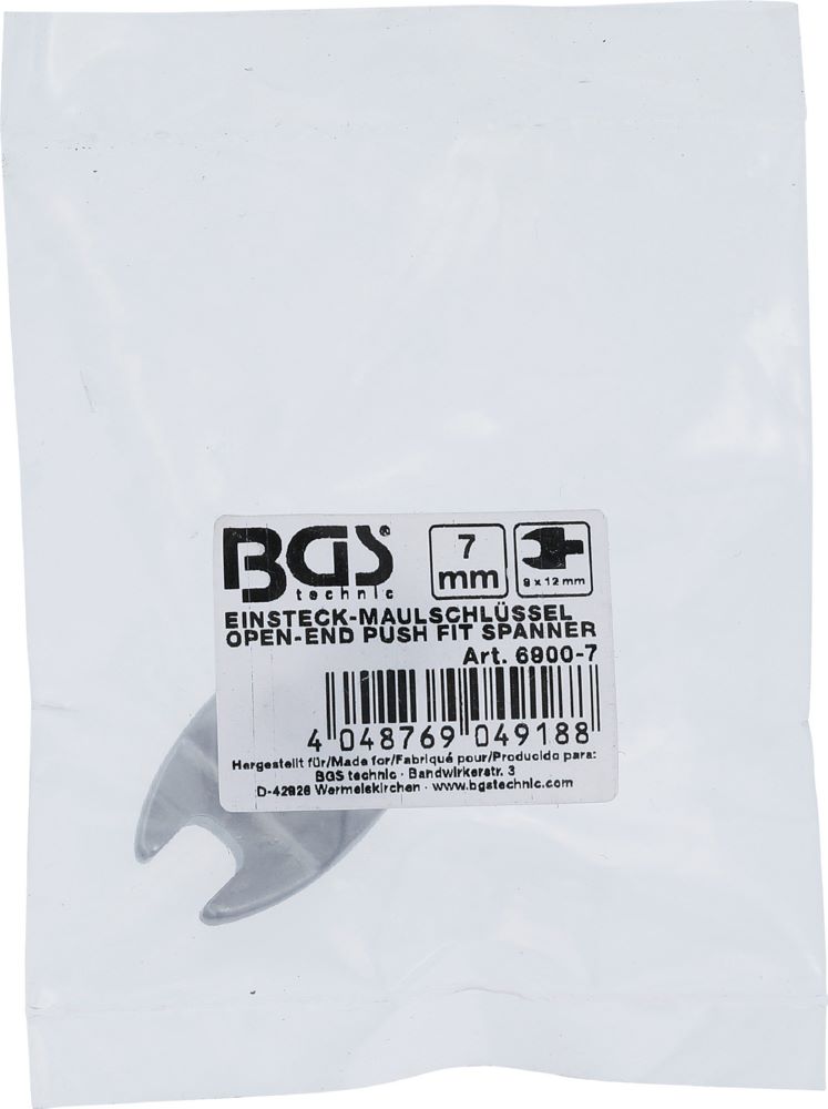 Produktbild BGS Einsteck Maulschlüssel 7 mm Aufnahme 9 x 12 mm bild 3