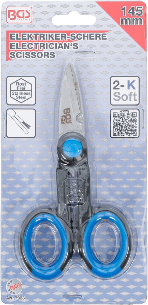 Produktbild BGS Elektriker Schere INOX 145 mm bild 4