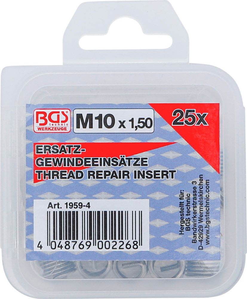 Produktbild Ersatz Gewindeeinsätze M10 x 1,5 25 teilig bild 3