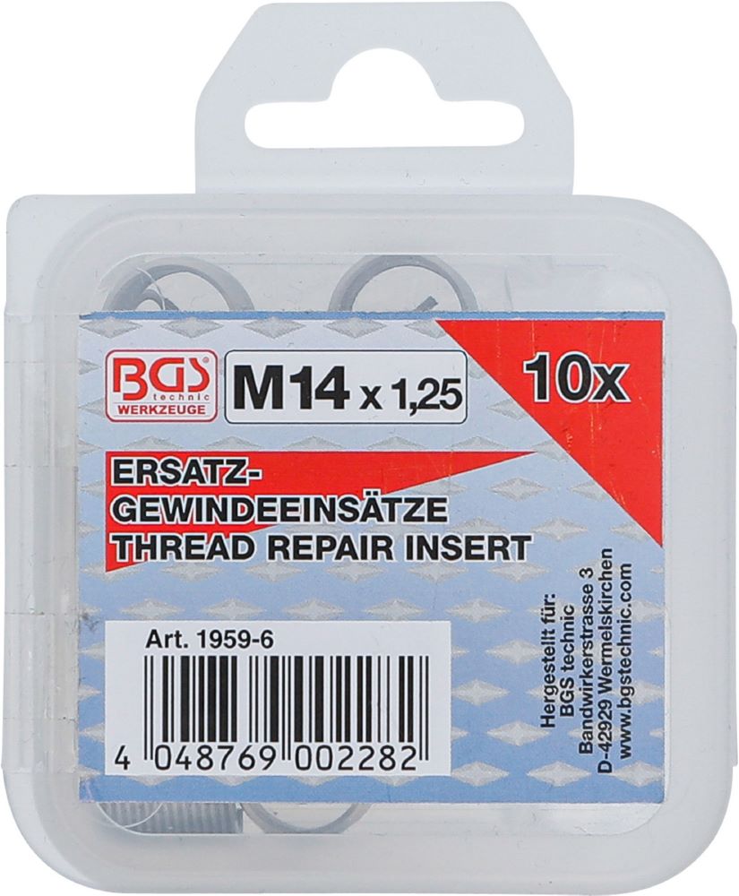 Produktbild Ersatz Gewindeeinsätze M14 x 1,25 10 teilig bild 3