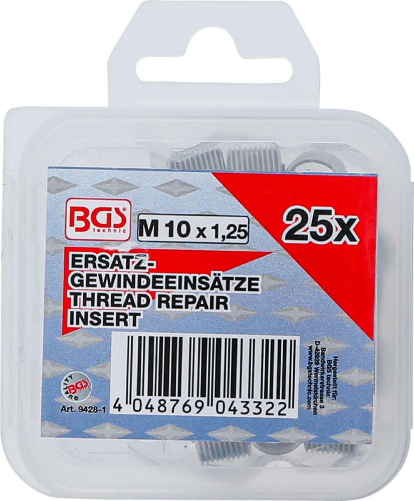 Produktbild Ersatz Gewindeeinsätze M10 x 1,25 25 teilig bild 3