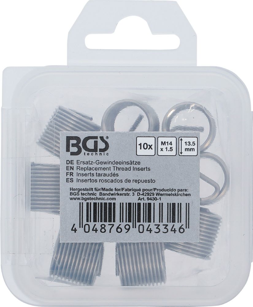 Produktbild Ersatz Gewindeeinsätze M14 x 1,5 mm 10 teilig bild 3