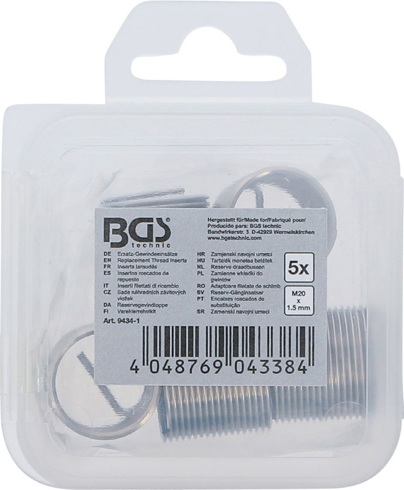 Produktbild Ersatz Gewindeeinsätze M20 x 1,5 mm 5 teilig bild 3