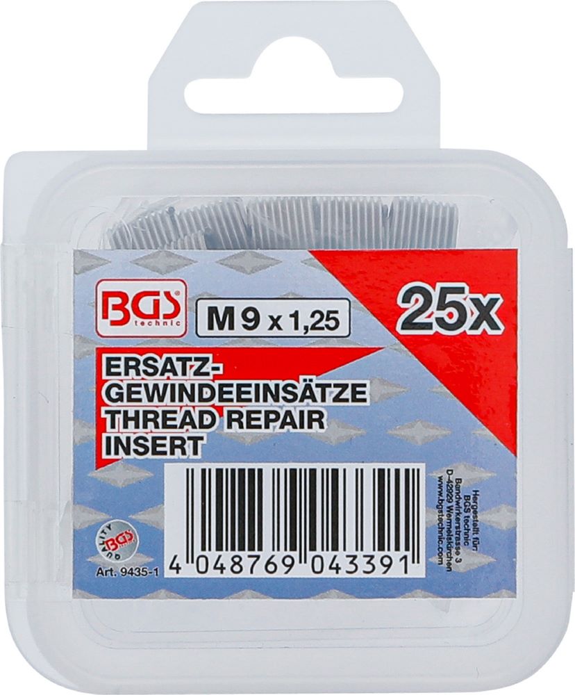 Produktbild Ersatz Gewindeeinsätze M9 x 1,25 25 teilig bild 3