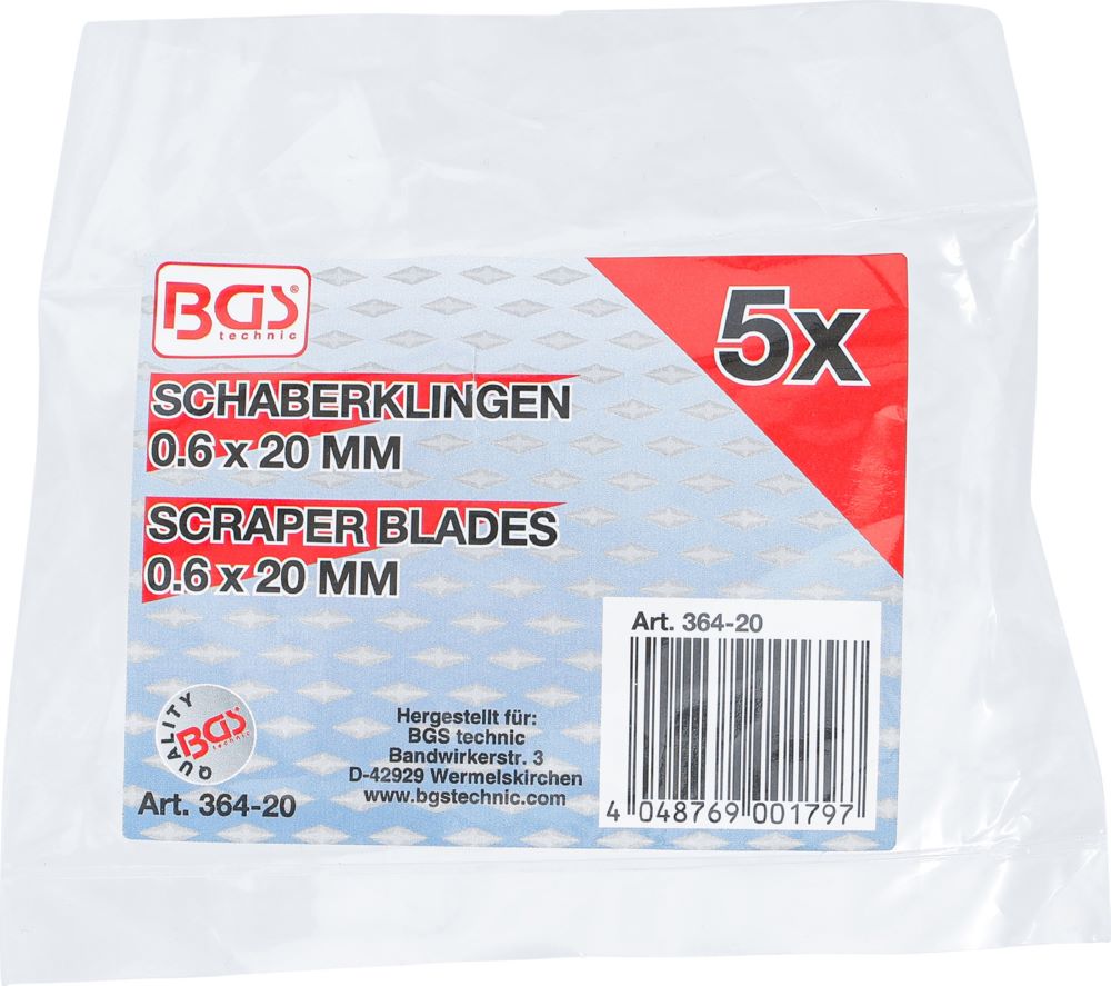 Produktbild BGS Ersatz Schaberklingen 0,6 x 20 mm 5 teilig bild 4