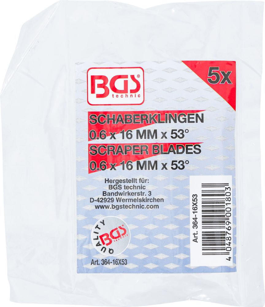 Produktbild BGS Ersatz Schneideklingen 0,6 x 16 mm x 53° 5 teilig bild 4