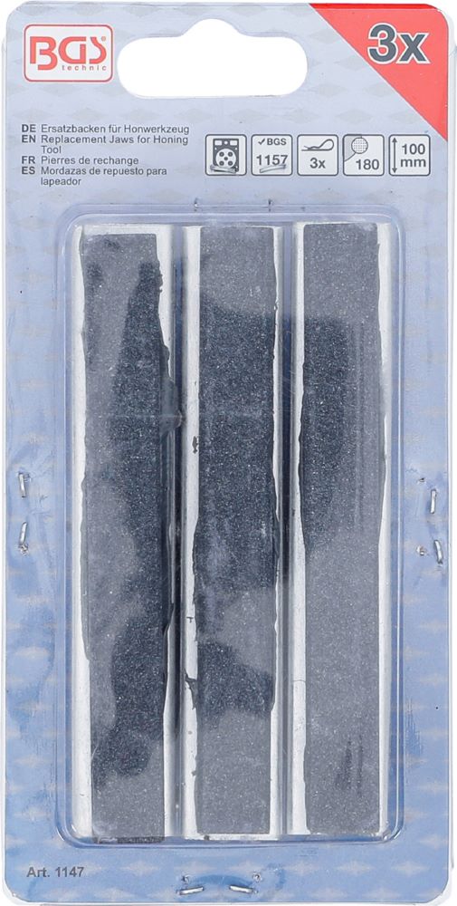 Produktbild BGS Ersatzbacken für Honwerkzeug Artikel 1157 Backen 100 mm K 180 3 teilig bild 4