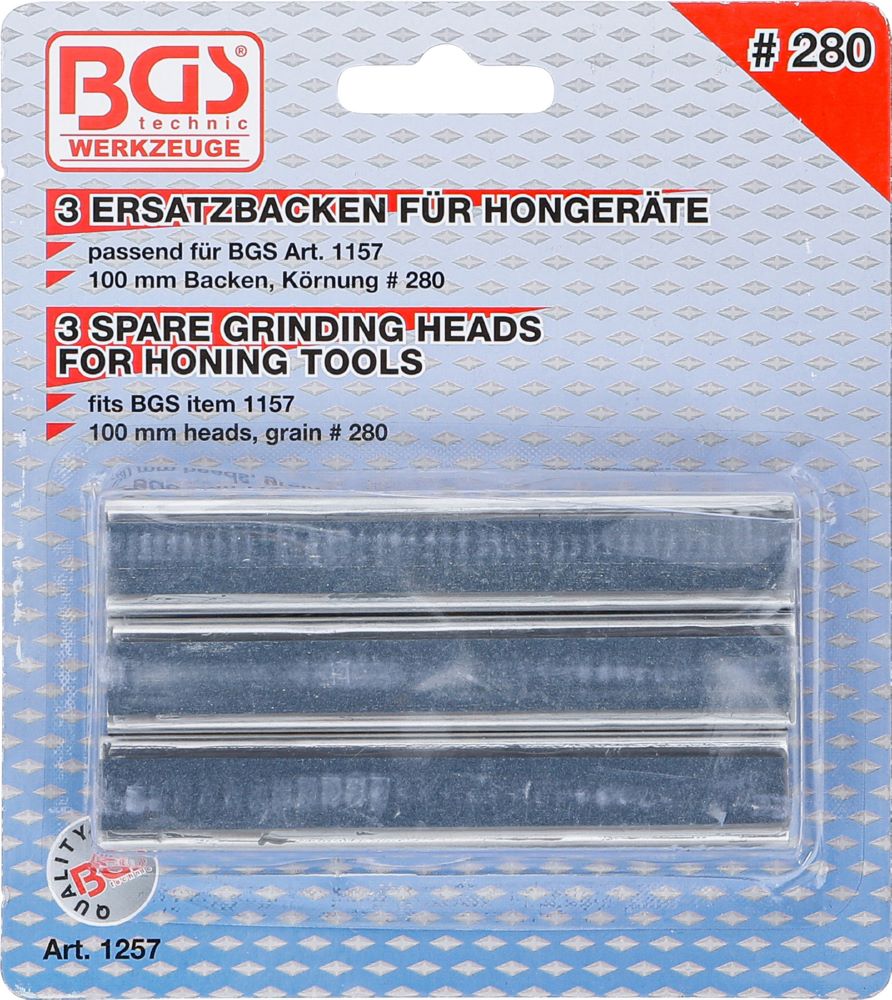 Produktbild BGS Ersatzbacken für Honwerkzeug Artikel 1157 Backen 100 mm K 280 3 teilig bild 8