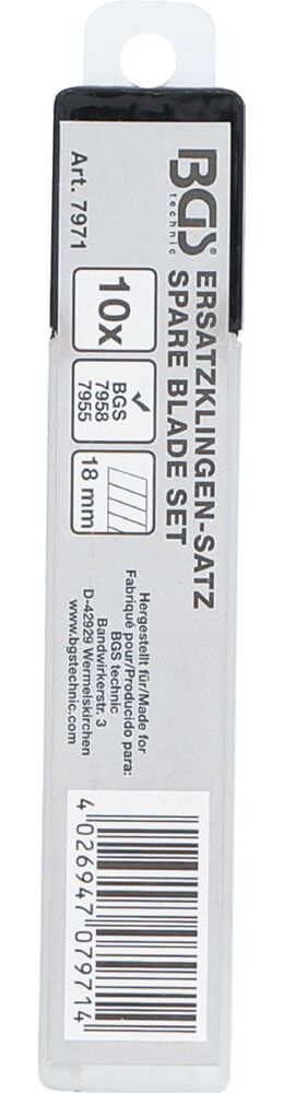 Produktbild BGS Ersatzklingen Satz 18 mm 10 teilig bild 3