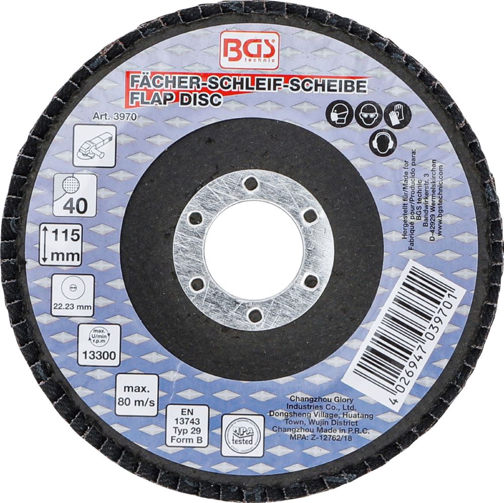 Produktbild Fächer Schleif Scheibe Durchmesser 115 mm K 40 bild 3