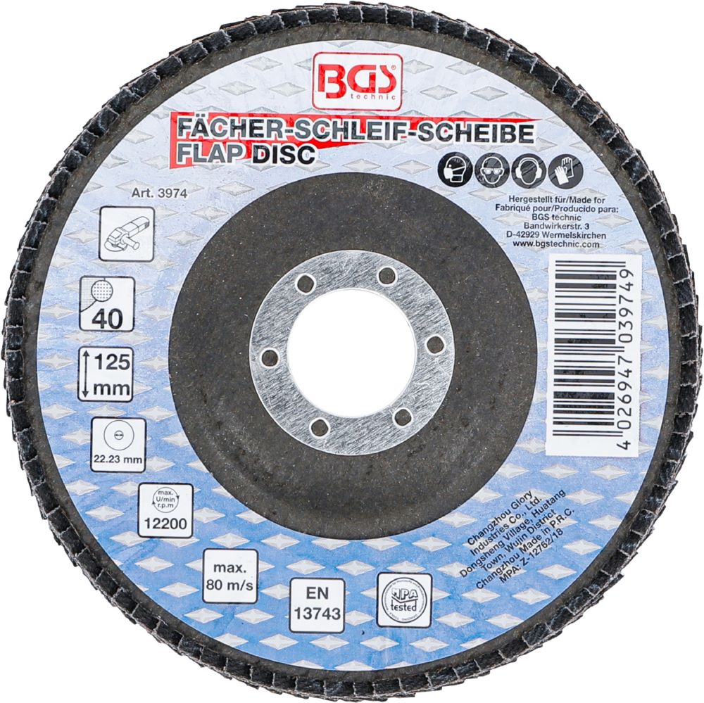 Produktbild Fächer Schleif Scheibe Durchmesser 125 mm K 40 bild 3