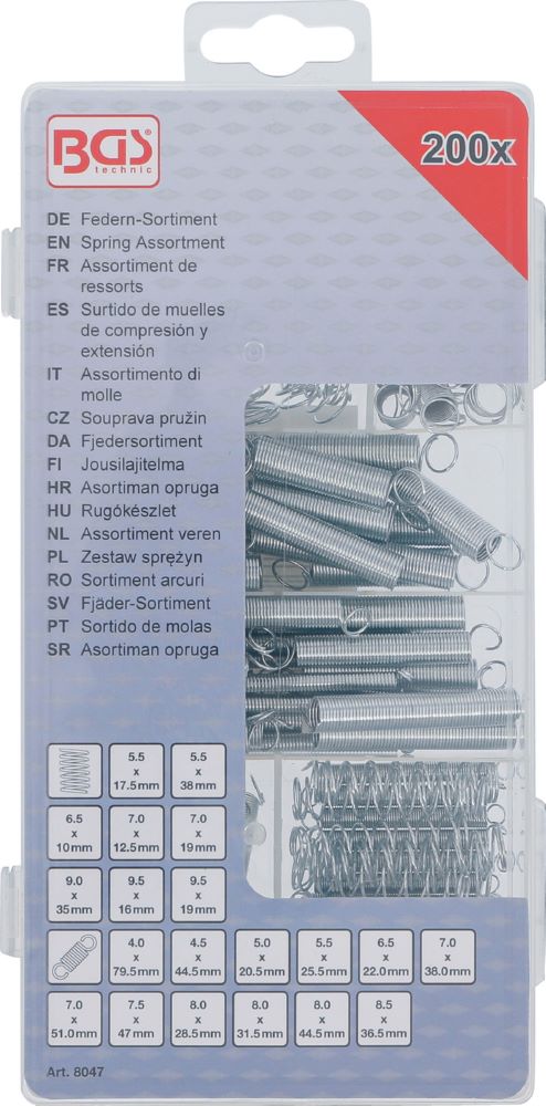 Produktbild Federn Sortiment Zug- und Druckfedern 200 teilig bild 3