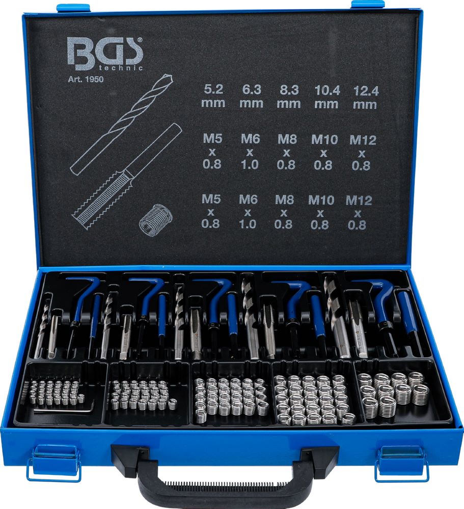 Produktbild BGS Gewinde Reparatursatz M5 - M12 130 teilig