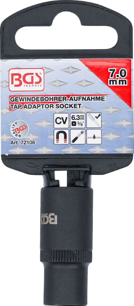 Produktbild Gewindebohrer Aufnahme Steckschlüssel Einsatz 10 mm 3/8 Zoll 7,0 mm bild 3