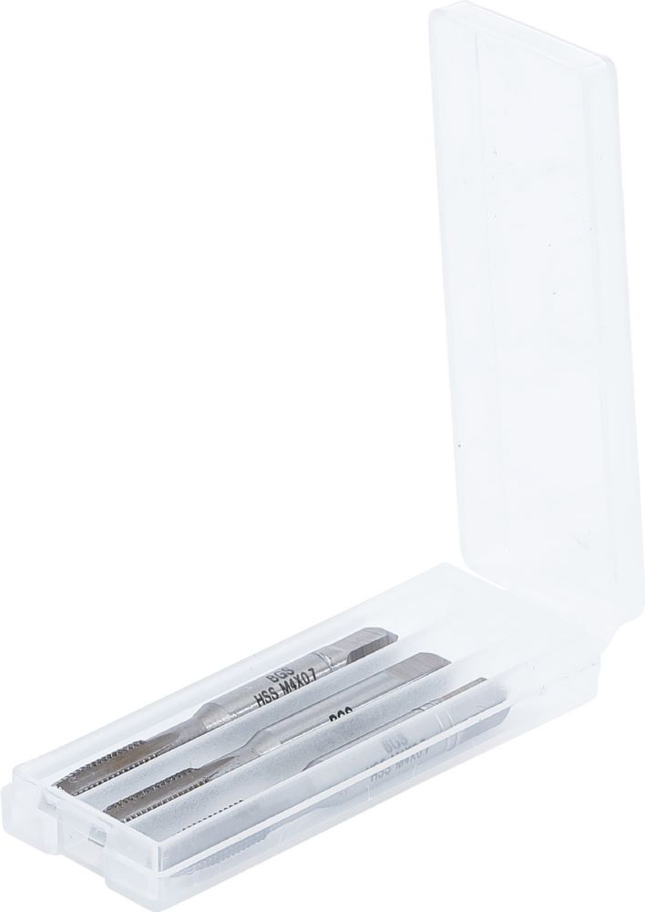 Produktbild Gewindebohrer Satz Vor- Mittel- und Fertigschneider HSS-G M4 x 0,7 3 teilig bild 2