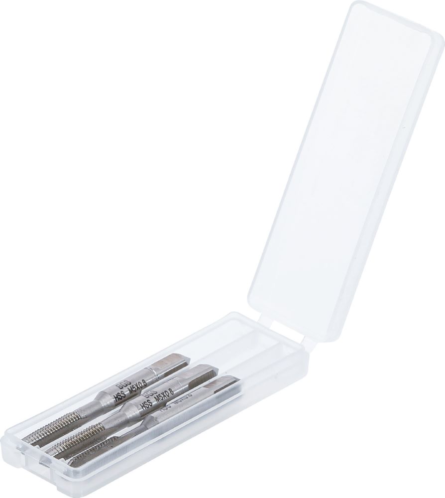 Produktbild Gewindebohrer Satz Vor- Mittel- und Fertigschneider HSS-G M5 x 0,8 3 teilig bild 2