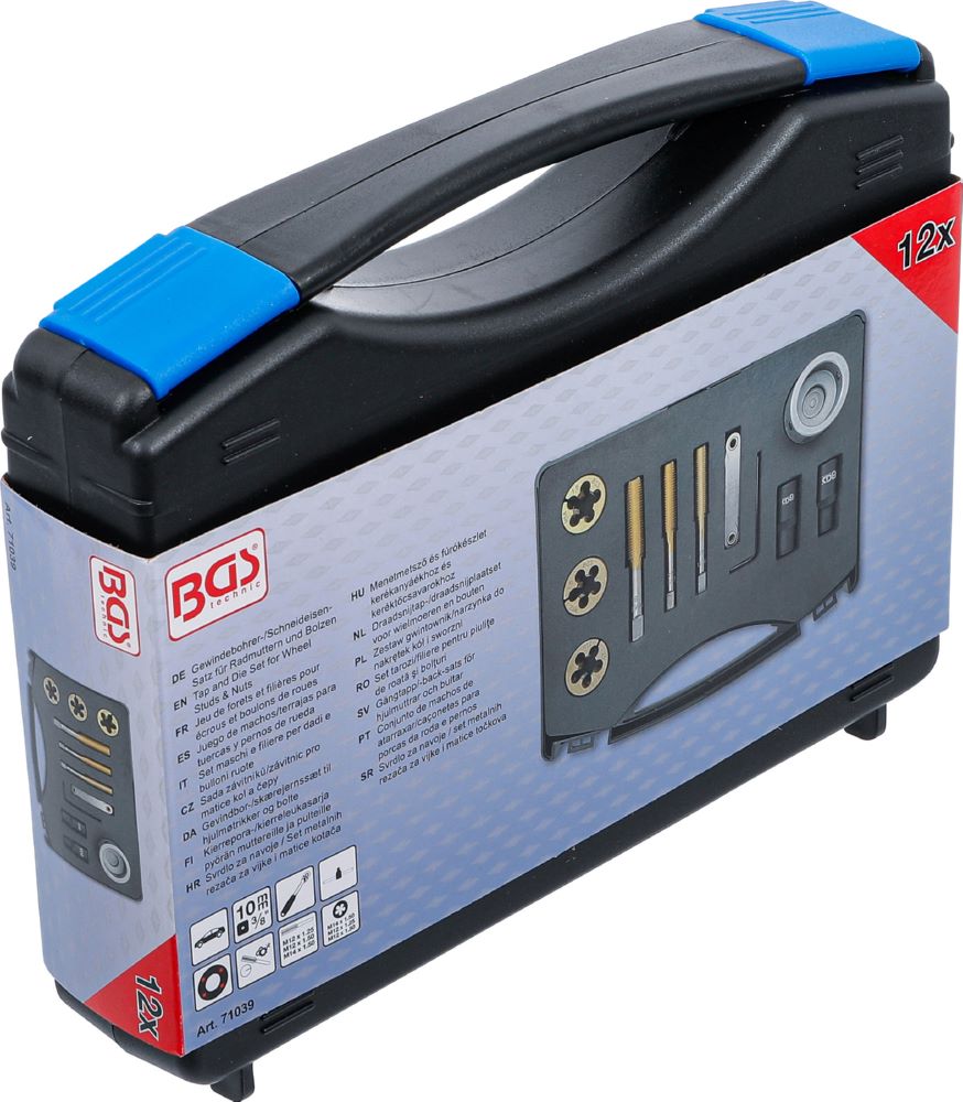 Produktbild Gewindebohrer- / Schneideisen Satz für Radmuttern und Bolzen 12 teilig bild 5