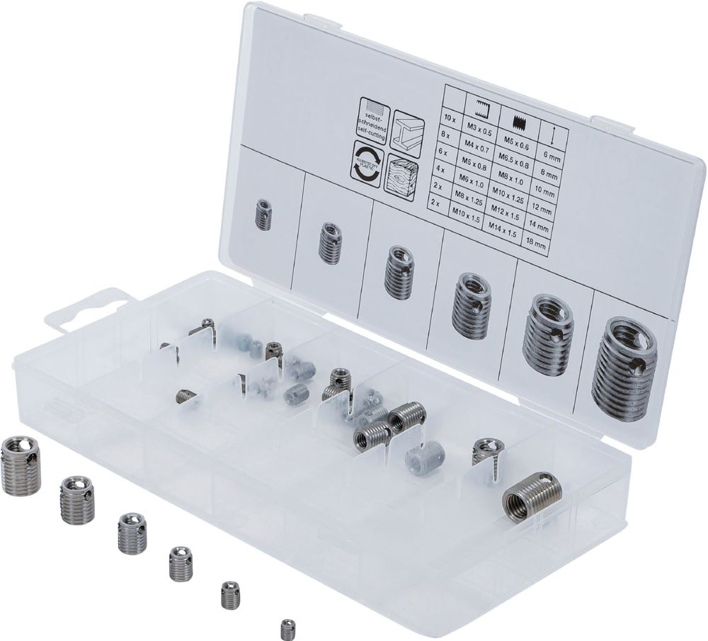 Produktbild BGS Gewindeeinsätze Sortiment selbstschneidend 32 teilig bild 1