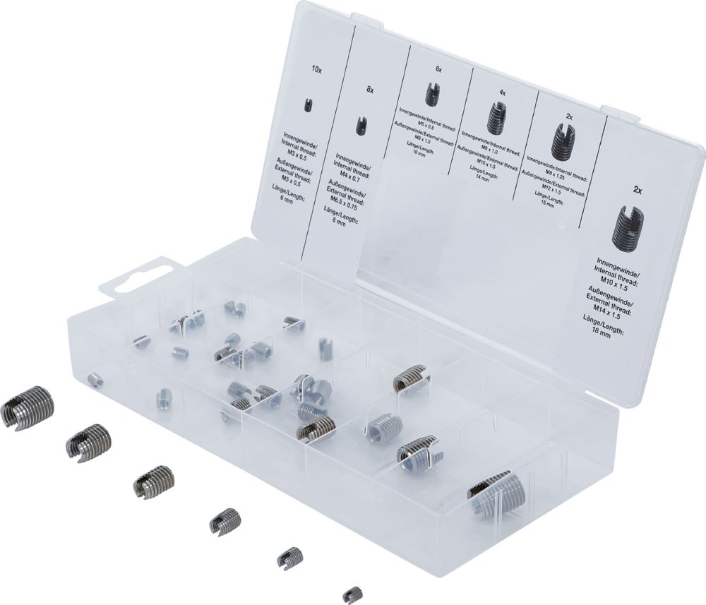 Produktbild BGS Gewindeeinsätze Sortiment selbstschneidend 32 teilig bild 1