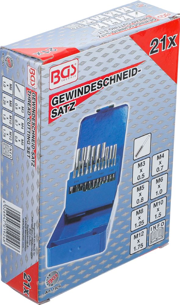 Produktbild Gewindeschneid Satz M3 - M12 21 teilig bild 6