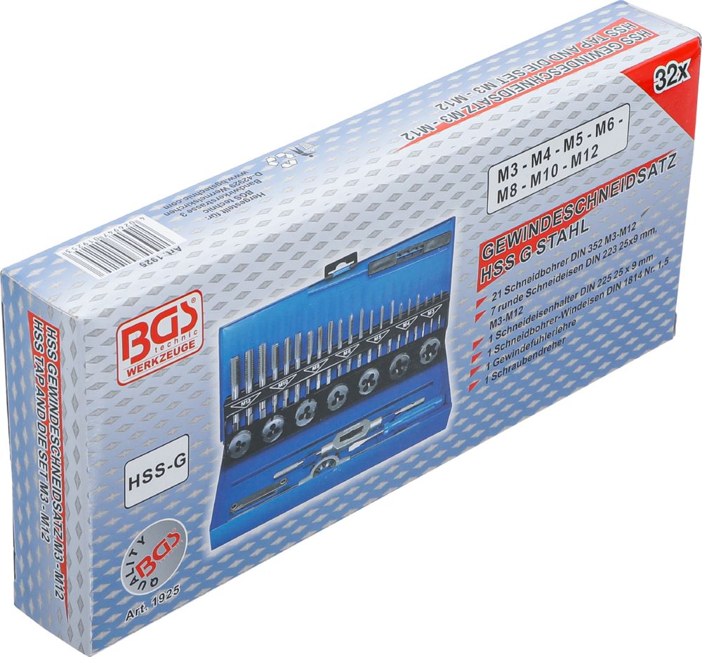 Produktbild BGS Gewindeschneid Satz M3 - M12 32 teilig bild 6