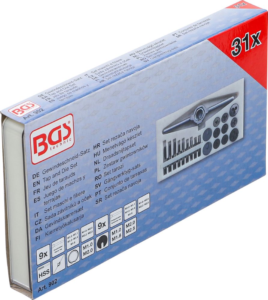 Produktbild BGS Gewindeschneid Satz M1 - M2,5 31 teilig bild 3
