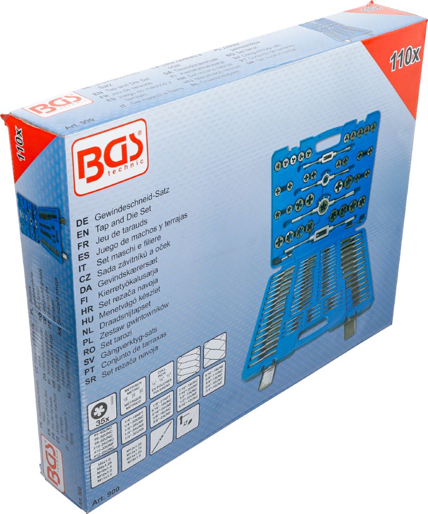Produktbild BGS Gewindeschneid Satz 110 teilig metrisch / Zoll bild 8