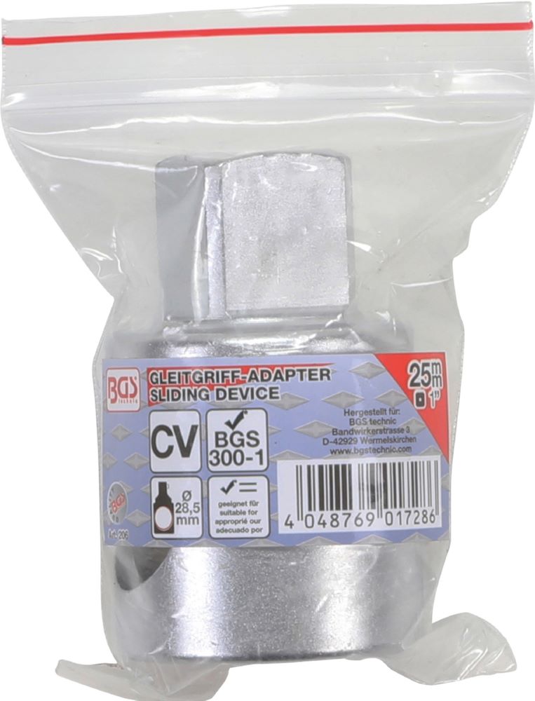 Produktbild Gleitgriff Adapter für Verlängerungen Abtrieb Außenvierkant 25 mm 1 Zoll bild 3