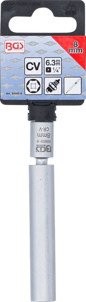 Produktbild BGS Glüh und Zündkerzen Gelenk-Einsatz Antrieb Innenvierkant 6,3 mm 1/4 Zoll 8mm bild 4