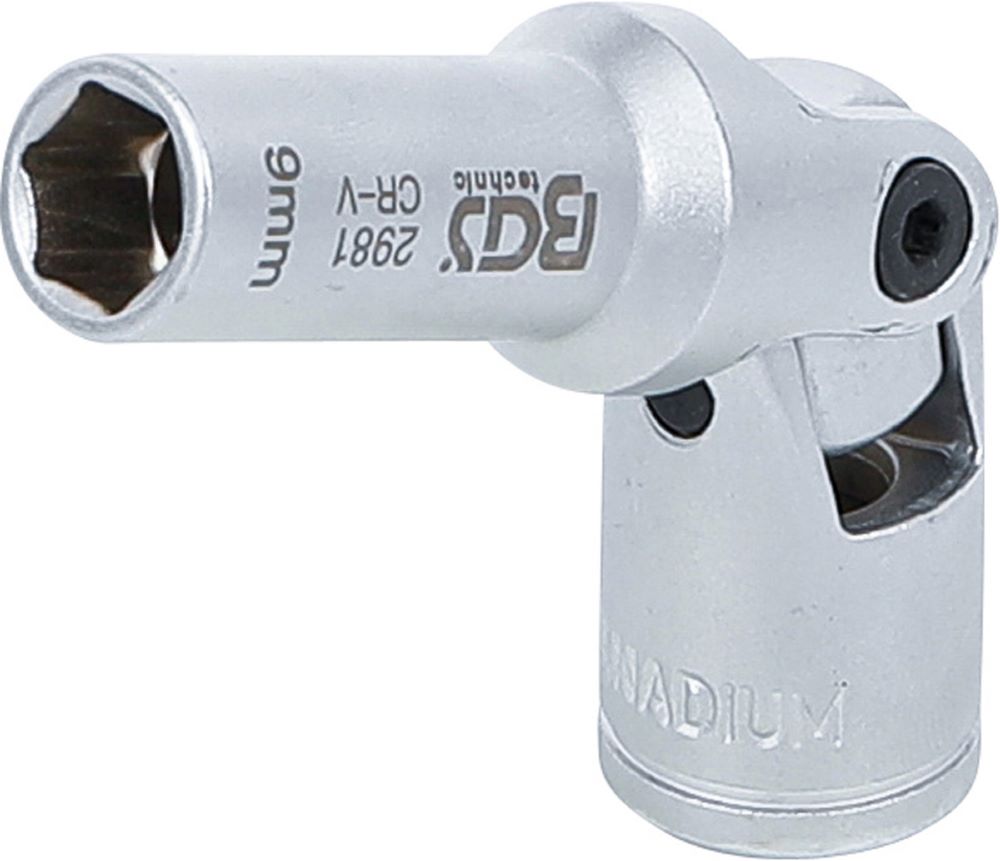 Produktbild BGS Glühkerzen Gelenk Einsatz Sechskant Antrieb Innenvierkant 10 mm 3/8 Zoll 9mm bild 2