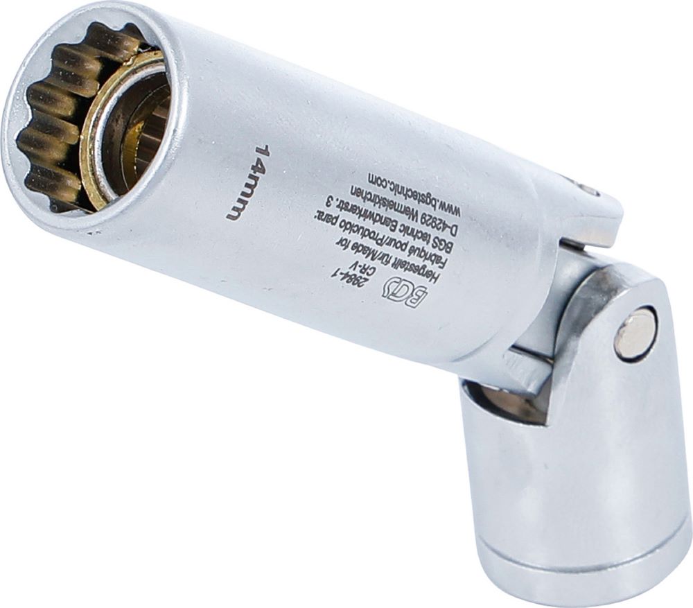 Produktbild BGS Glühkerzen Gelenk Einsatz Zwölfkant Antrieb Innenvierkant 10 mm 3/8 Zoll 14mm