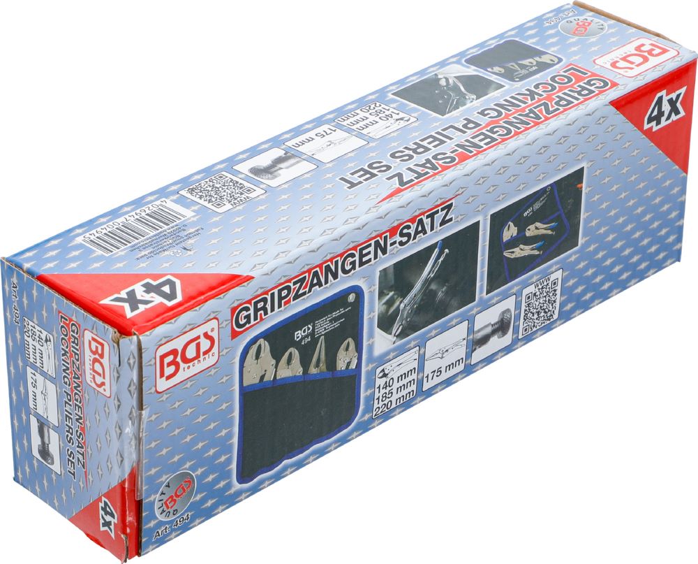 Produktbild BGS Gripzangen Satz 4 teilig bild 6