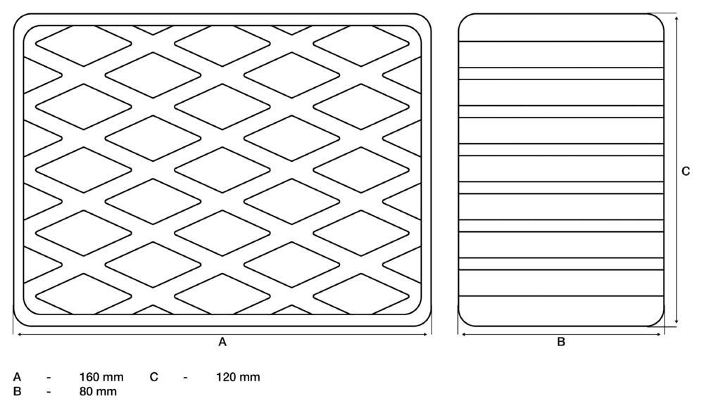 Produktbild Gummiauflage für Hebebühnen 160 x 120 x 80 mm bild 2