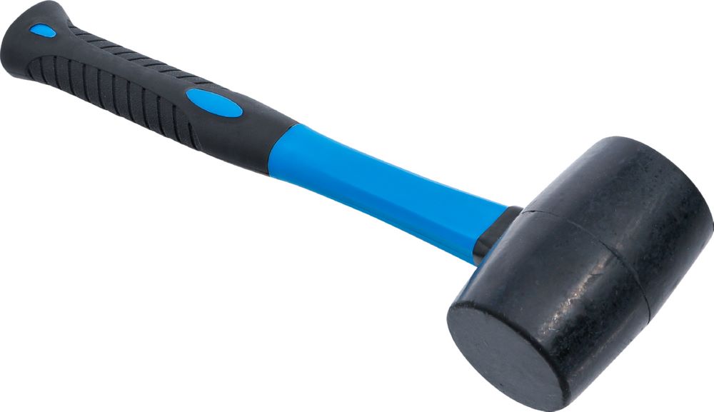 Produktbild BGS Gummihammer Fiberglasstiel Durchmesser 50 mm 280 g schwarzer Kopf bild 2
