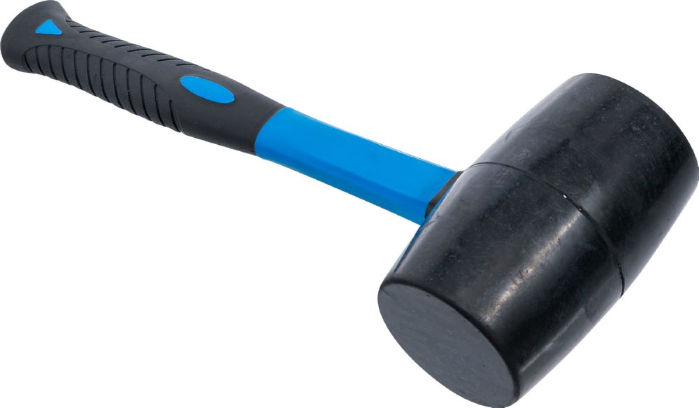 Produktbild BGS Gummihammer Fiberglasstiel Durchmesser 70 mm 900 g schwarzer Kopf bild 2