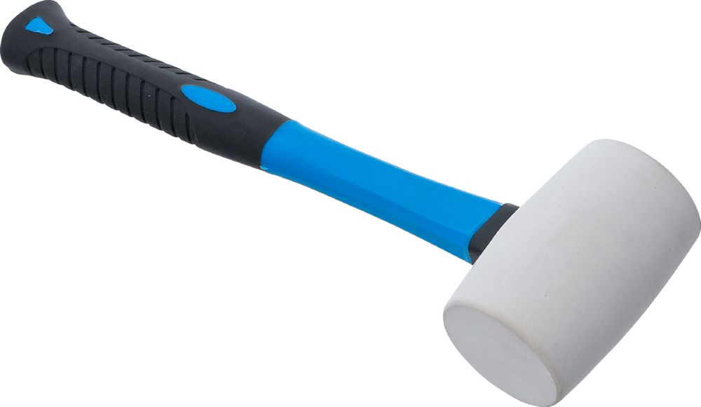 Produktbild BGS Gummihammer Fiberglasstiel Durchmesser 48 mm 250 g weißer Kopf bild 2